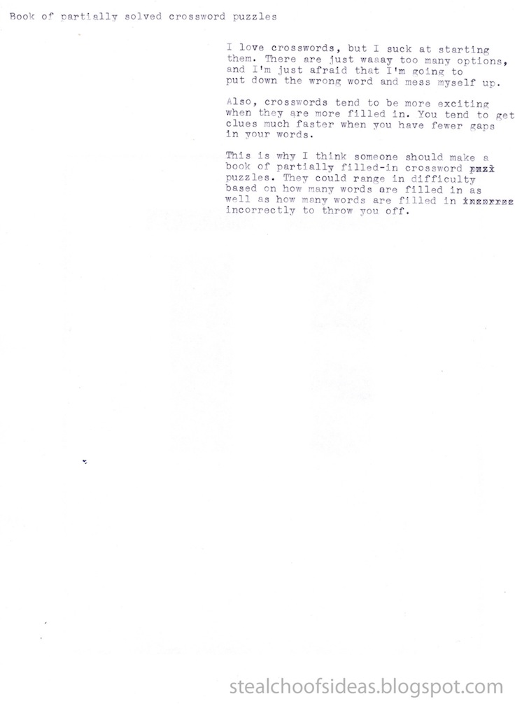 Book Of Partially Solved Crossword Puzzles Ch00ftech Industries
